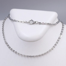Ланцюжок Stainless Steel. Сталь. Родій. Довжина: 55 см. Ширина: 3 мм.