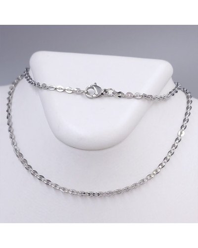 Ланцюжок Stainless Steel. Сталь. Родій. Довжина: 55 см. Ширина: 3 мм.