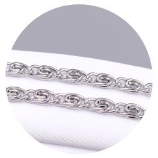 Ланцюжок Stainless Steel. Сталь. Родій. Довжина: 50 см. Ширина: 4 мм.
