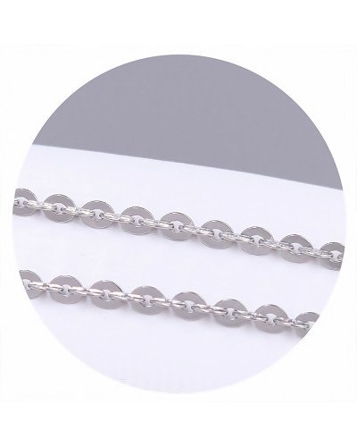 Ланцюжок Stainless Steel. Сталь. Родій. Довжина: 60 см. Ширина: 3 мм.