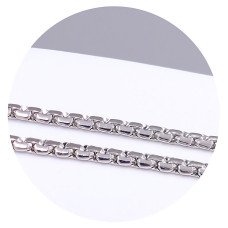 Ланцюжок Stainless Steel. Сталь. Родій. Довжина: 60 см. Ширина: 2 мм.