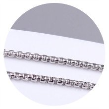 Ланцюжок Stainless Steel. Сталь. Родій. Довжина: 60 см. Ширина: 2 мм.