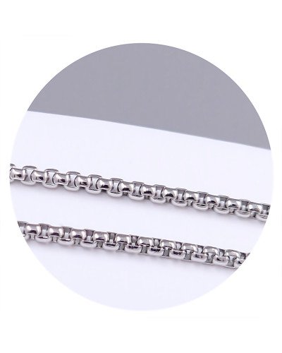 Ланцюжок Stainless Steel. Сталь. Родій. Довжина: 60 см. Ширина: 2 мм.