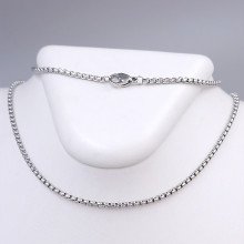 Ланцюжок Stainless Steel. Сталь. Родій. Довжина: 60 см. Ширина: 2 мм.