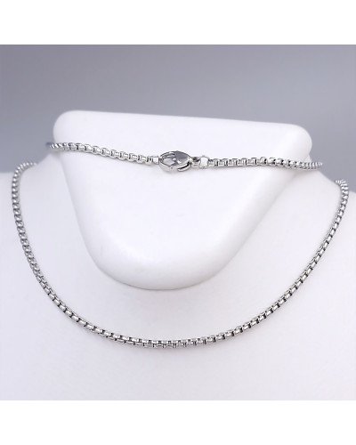 Ланцюжок Stainless Steel. Сталь. Родій. Довжина: 60 см. Ширина: 2 мм.