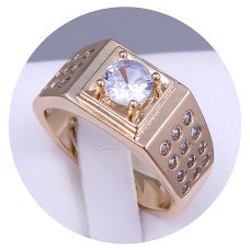 Печатка XР. Позолота 18К. Камені: циркон. Є 19р 20р 21р 22р