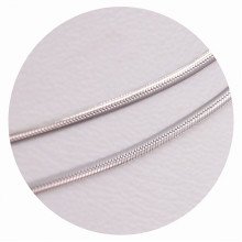 Ланцюжок Stainless Steel. Сталь. Родій. Довжина: 60 см. Ширина:1.3 мм. Плоский снейк