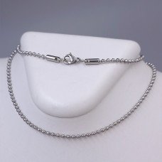 Ланцюжок Stainless Steel. Сталь. Родій. Довжина: 45 см. Ширина: 2 мм.