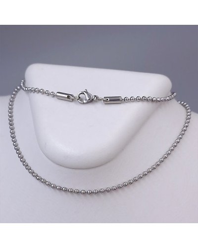 Ланцюжок Stainless Steel. Сталь. Родій. Довжина: 45 см. Ширина: 2 мм.