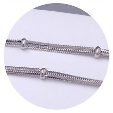 Ланцюжок Stainless Steel. Сталь. Родій. Довжина: 44.5 см. Ширина: 2 мм.