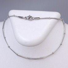 Ланцюжок Stainless Steel. Сталь. Родій. Довжина: 44.5 см. Ширина: 2 мм.