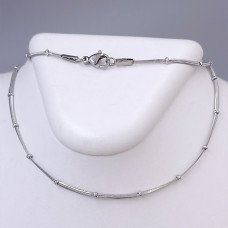 Ланцюжок Stainless Steel. Сталь. Родій. Довжина: 44.5 см. Ширина: 2 мм.