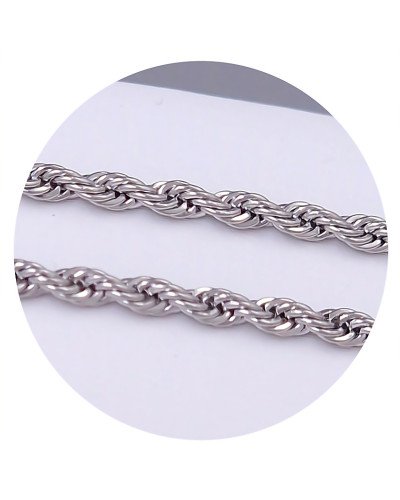 Ланцюжок Stainless Steel. Сталь. Родій. Довжина: 45.5 см. Ширина: 2 мм.