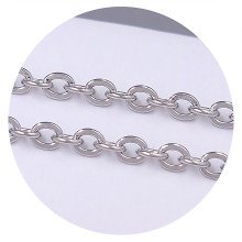 Ланцюжок Stainless Steel. Сталь. Родій. Довжина: 45 см. Ширина: 2 мм.