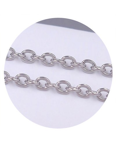 Ланцюжок Stainless Steel. Сталь. Родій. Довжина: 45 см. Ширина: 2 мм.