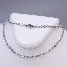 Ланцюжок Stainless Steel. Сталь. Родій. Довжина: 45 см. Ширина: 2 мм.