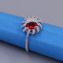 Каблучка XР. Родій. Камені: циркон. Є: 16р 17р 18р 19р 20р