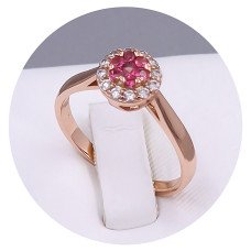Каблучка XР. Позолота 18К. Камені: циркон. Є: 17р