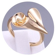Каблучка XР. Позолота 18К. Є: 16р 17р 18р 19р