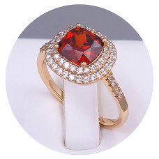 Каблучка XР. Позолота 18К. Камені: циркон. Є: 16р 19р