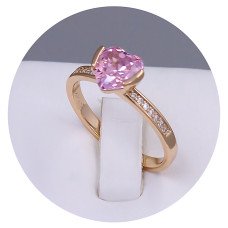 Каблучка XР. Позолота 18К. Камені: циркон. Є: 17р 19р