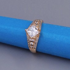 Каблучка XР. Позолота 18К. Камені: білий циркон. Є: 17р 18р 20р