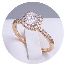 Каблучка XР. Позолота 18К. Камені: циркон. Є: 16р 20р