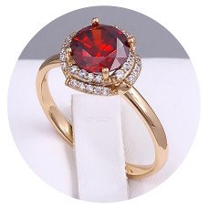 Каблучка XР. Позолота 18К. Камені: циркон. Є: 19р