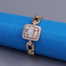 Каблучка XР. Позолота 18К. Камені: білий циркон. Є: 19р 20р
