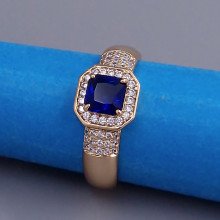 Каблучка XР. Позолота 18К. Камені: циркон. Є: 19р 20р