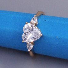 Каблучка XР. Позолота 18К. Камені: циркон. Є: 19р
