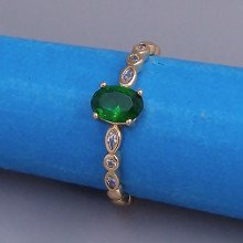 Каблучка XР. Позолота 18К. Камені: циркон. Є: 17р 18р 19р
