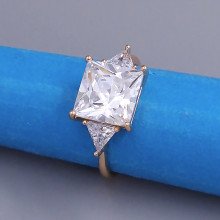 Каблучка XР. Позолота 18К. Камені: циркон. Є: 18р