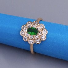 Каблучка XР. Позолота 18К. Камені: циркон. Є: 16р 17р