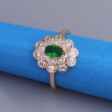 Каблучка XР. Позолота 18К. Камені: циркон. Є: 16р 17р
