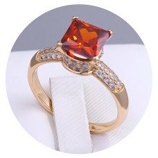 Каблучка XР. Позолота 18К. Камені: циркон. Є: 19р 20р