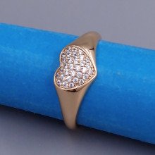 Каблучка XР. Позолота 18К. Камені: циркон. Є: 19р 20р