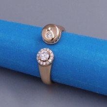 Каблучка XР. Позолота 18К. Камені: циркон. Є: 16р 18р
