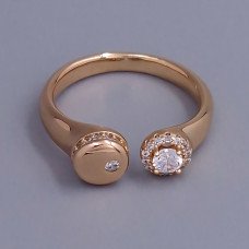Каблучка XР. Позолота 18К. Камені: циркон. Є: 16р 18р