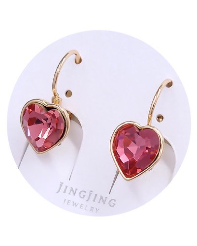 Сережки XР. Позолота 18К. Камені: Swarovski рожевого кольору. Довжина: 19 мм. Ширина: 10 мм.