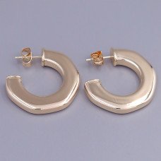 Сережки-гвоздики ХР. Позолота 18К. Діаметр: 29 мм. Ширина: 4 мм.