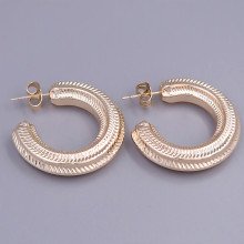 Сережки-гвоздики ХР. Позолота 18К. Діаметр: 31 мм. Ширина: 7 мм.