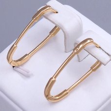 Сережки ХР. Позолота 18К. Довжина: 26 мм. Ширина: 2 мм.