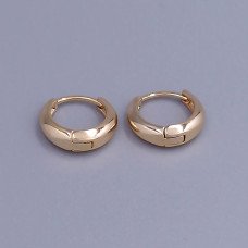 Сережки ХР. Позолота 18К. Діаметр: 11 мм. Ширина: 3 мм.