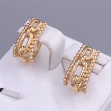 Сережки ХР. Позолота 18К. Довжина: 17 мм. Ширина: 9 мм.