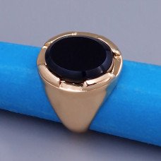 Печатка XР. Позолота 18К. Камені: чорний циркон. Є: 19р