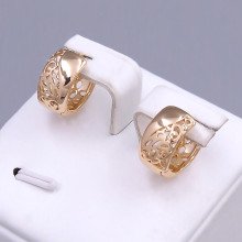 Сережки ХР. Позолота 18К. Діаметр: 12 мм. Ширина: 7 мм.