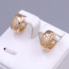 Сережки ХР. Позолота 18К. Діаметр: 12 мм. Ширина: 7 мм.