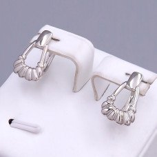 Сережки ХР. Родій. Довжина: 17 мм. Ширина: 10 мм.