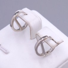 Сережки ХР. Родій. Діаметр: 13 мм. Ширина: 2 мм.